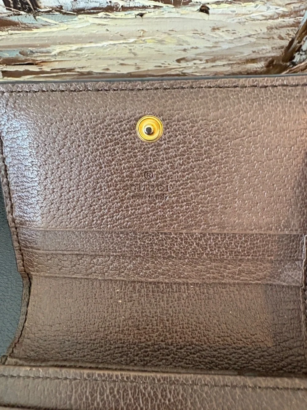 Gucci GG Canvas Compact Ophidia Wallet